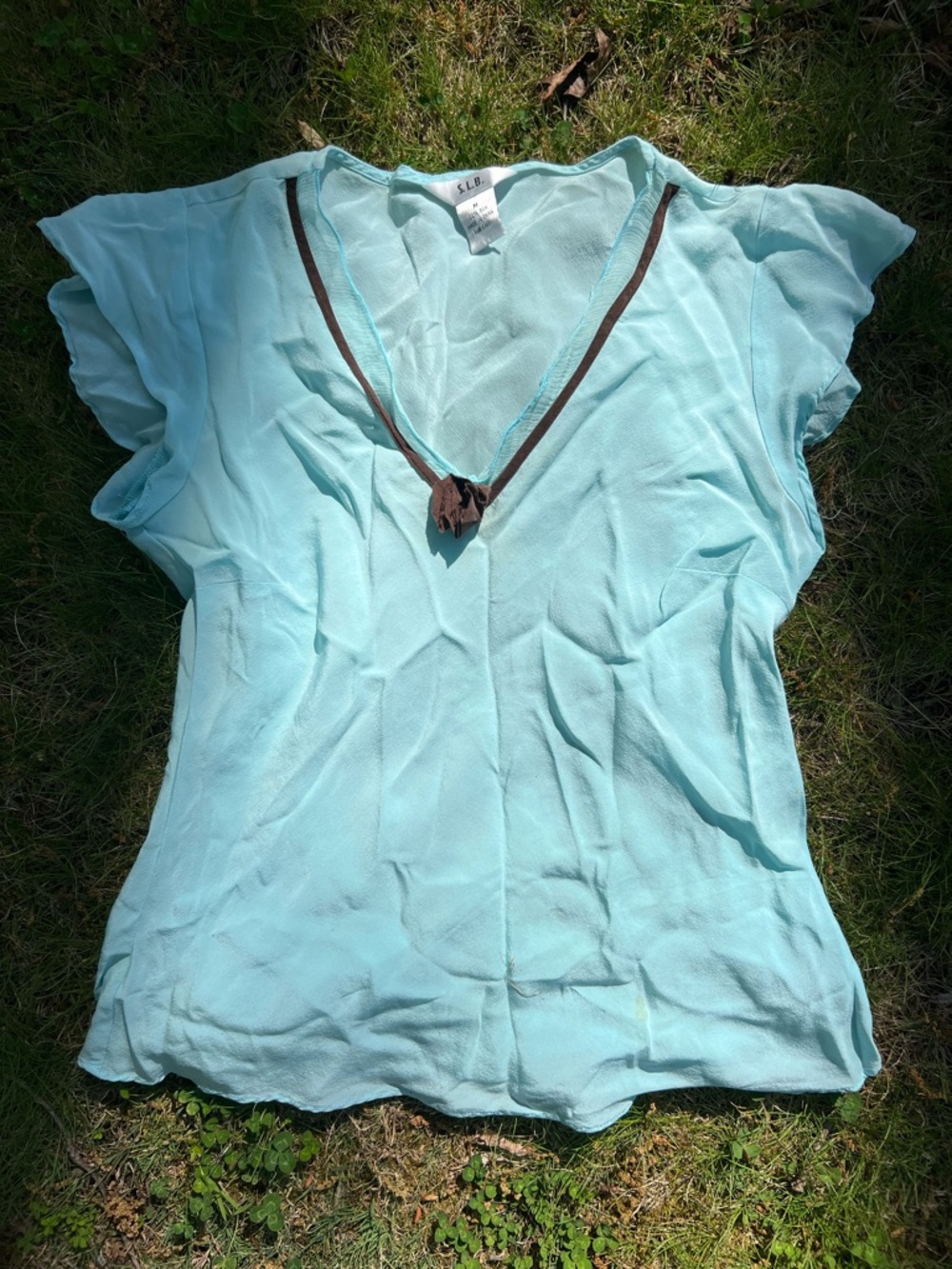 VINTAGE S.L.B. 100% Silk Blouse